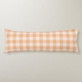 Peach White Checkered Gingham Pattern Seitenschläferkissen