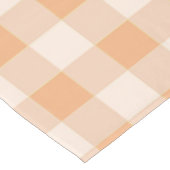 Peach White Checkered Gingham Pattern Tischdecke (Schrägansicht)