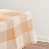 Peach White Checkered Gingham Pattern Tischdecke (Beispiel)