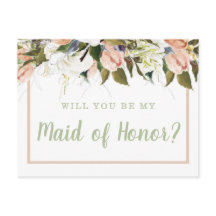 Peach White Country Floral Trauzeugin Vorschlag