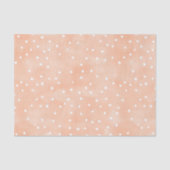 Peach White Dots Birthday Seidenpapier (Vorderseite)