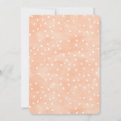 Peach White Dots Butterfly Birthday Einladung (Rückseite)