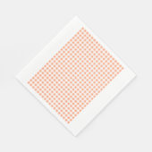 Peach White Gingham Pattern Serviette (Ecke)