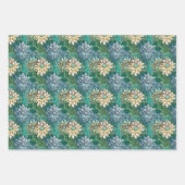 Peach White Green Floral Geschenkpapier Set (Vorderseite 3)