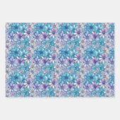 Peach White Green Floral Geschenkpapier Set (Vorderseite 2)