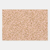 Peach White Leopard Print Geschenkpapier Set (Vorderseite 3)