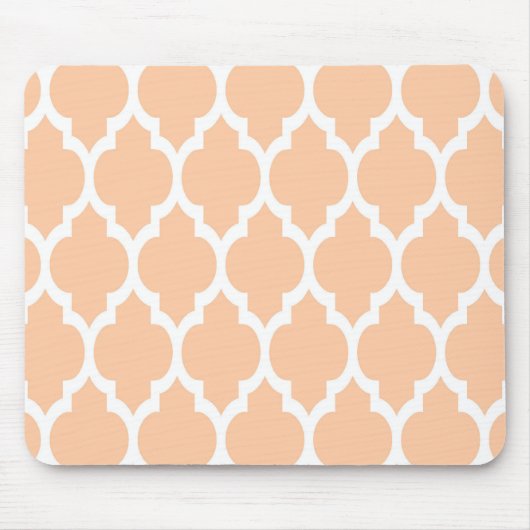Peach White marokkanische Quarzfolie Muster #4 Mousepad (Vorne)