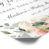 Peach White Pink Floral Baby ist Sweet Nehmen Sie Poster (Ecke)