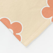 Peach White Tropical Floral Botanic Summer Fleecedecke (Ecke)