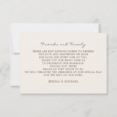 Peach White Watercolor Floral Eukalyptus Wedding Dankeskarte (Rückseite)