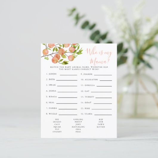 Peach Who is my Mama Baby Shooting Game (Stehend Vorderseite)