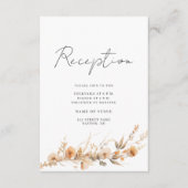 Peach-Wildblume Hochzeitstiefungskarte Begleitkarte (Vorderseite)