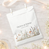 Peach Wildblume Meadow Wedding Geschenktütchen (Ausgeschnitten)