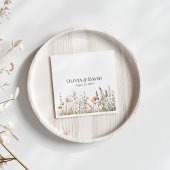 Peach Wildblume Meadow Wedding Napkins Serviette