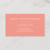 Peach-Wildblume Visitenkarte (Rückseite)