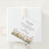 Peach Wildblumen Meadow Wedding Willkommensgeschen Geschenkanhänger (Beispiel)
