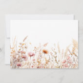 Peach wildflorals Foto Bogen Girl Confirmation Dankeskarte (Rückseite)