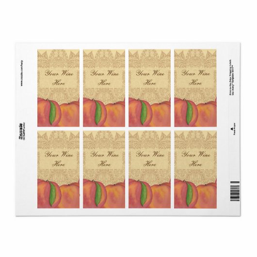 Peach Wine Labels (Vorne)