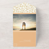 Peach Winter Night Wedding All In One Einladung (Außenbereich)