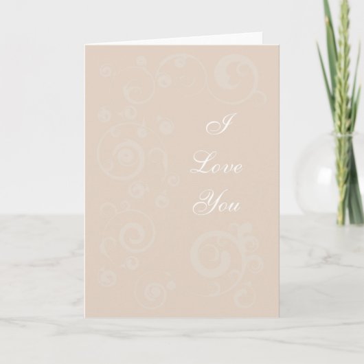 Peach Wirbel Card Karte (Vorderseite)