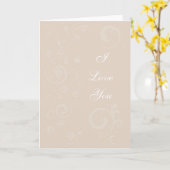 Peach Wirbel Card Karte (Gelbe Blume)