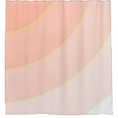 Peach Wirbel Duschvorhang (Vorderseite)