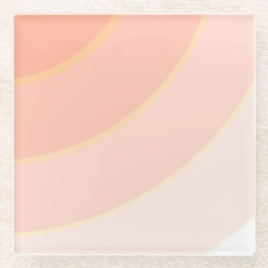 Peach Wirbel Glass Untersetzer (Vorderseite)
