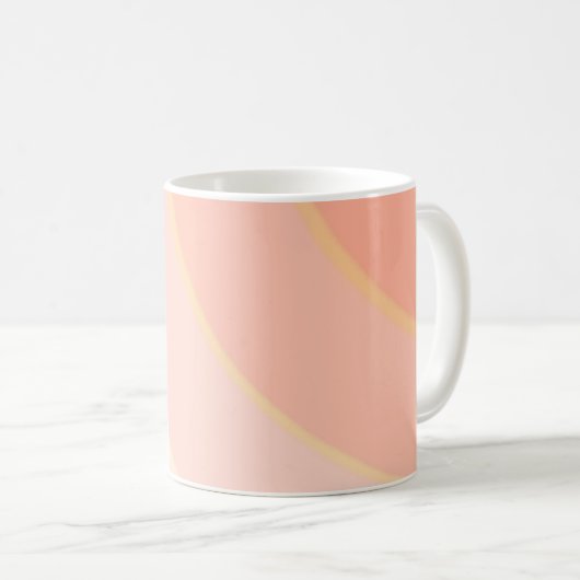 Peach Wirbel Kaffeetasse (VorderseiteRechts)