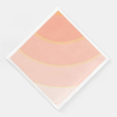 Peach Wirbel Paper Napkin Serviette (Ecke)