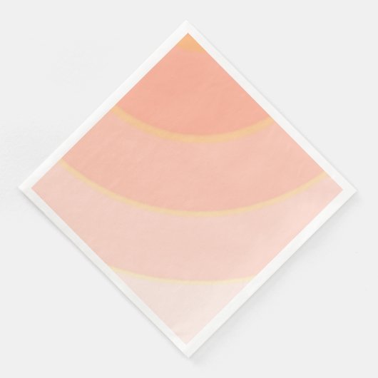 Peach Wirbel Paper Napkin Serviette (Ecke)