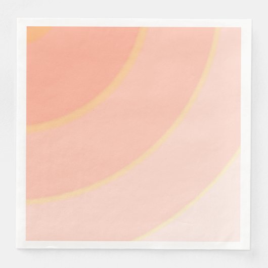 Peach Wirbel Paper Napkin Serviette (Vorderseite)