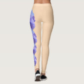 Peach Wisconsin Staat Blume Wood Violet Leggings (Rückseite)