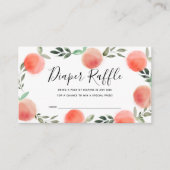 Peach Wreath Baby Duschkabine - Raffle Ticket Begleitkarte (Vorderseite)