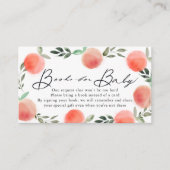 Peach Wreath Baby Showbuchanfrage Begleitkarte (Vorderseite)