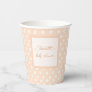 Peach-y Baby Shoe String Pappbecher