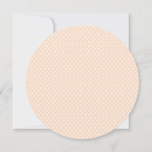 Peach-y Shoe String Baby Shower Einladung (Rückseite)