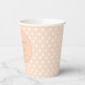 Peach-y Shoe String Baby Shower Pappbecher (Links)