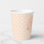 Peach-y Shoe String Baby Shower Pappbecher (Rechts)