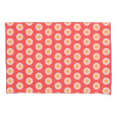 Peach Yellow Geometric White Polka Dots Kissenbezug (Vorderseite-Links)