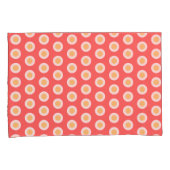 Peach Yellow Geometric White Polka Dots Kissenbezug (Vorderseite-Rechts)