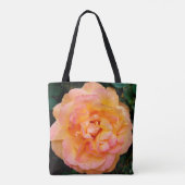 Peach Yellow Pink Blend Rose Blume Foto Tasche (Rückseite)