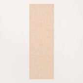 Peach Yoga Mat mit modernem weißem Blumenmuster Yogamatte (Vorderseite)