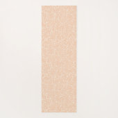Peach Yoga Mat mit modernem weißem Blumenmuster Yogamatte (Rückseite)