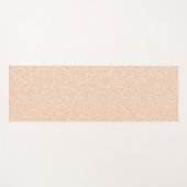 Peach Yoga Mat mit modernem weißem Blumenmuster Yogamatte (Vorderseite (Horizontal))