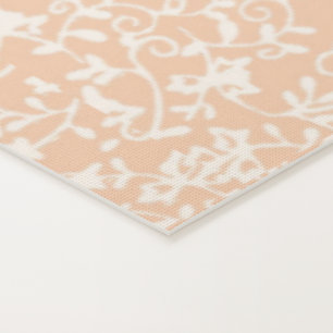 Peach Yoga Mat mit modernem weißem Blumenmuster Yogamatte
