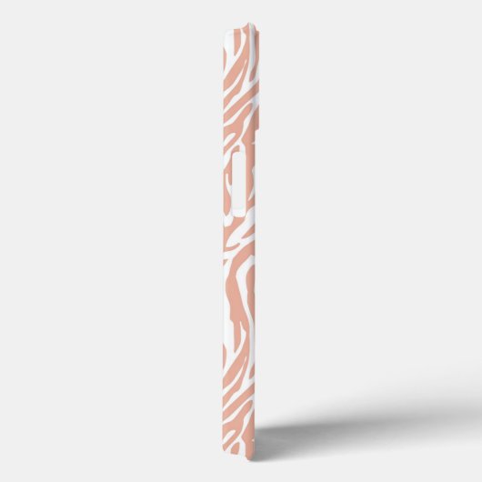 Peach Zebra Print Case-Mate iPhone Hülle (Rückseite / Rechts)