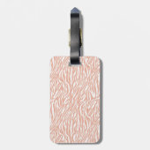 Peach Zebra Print Gepäckanhänger (Rückseite vertikal)