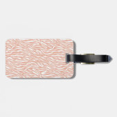 Peach Zebra Print Gepäckanhänger (Rückseite horizontal)