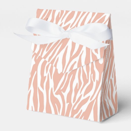 Peach Zebra Print Geschenkschachtel (Vorderseite)