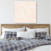 Peach Zebra Print Leinwanddruck (Insitu (Schlafzimmer))